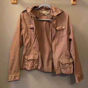 Brown Jacket with Removable Hood